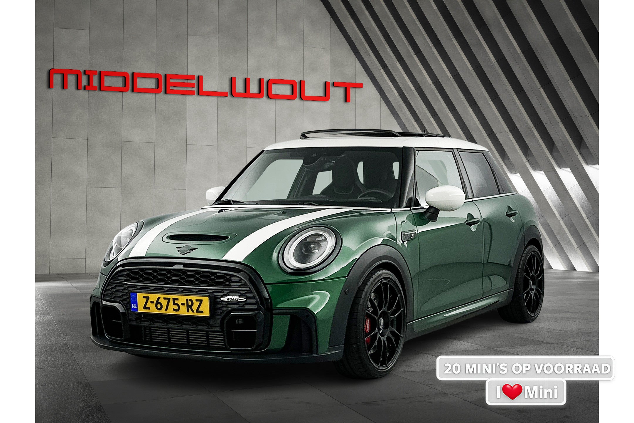 MINI Cooper Mini 2.0 John Works Pano-dak/JCW-Remm/Camera/Head-up Display 53351107 afbeelding 1 hexon-img:0156ea306268157d